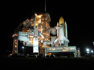 The canister for HST servicing mission 4 ready to be loaded into the shuttle