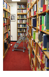 peridier library shelves