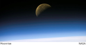 moonrise from shuttle