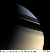 ring shadows and enceladus